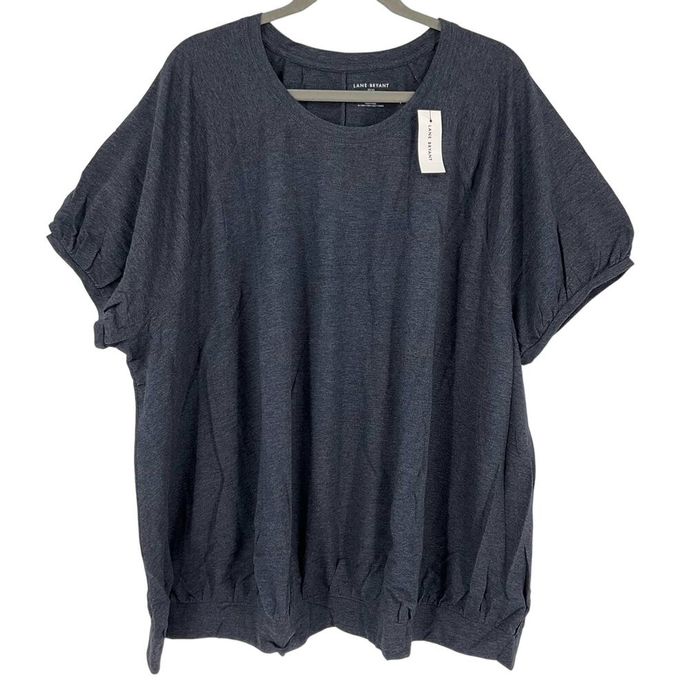Lane Bryant Short Sleeve Charcoal Top Size 30/32 NWT